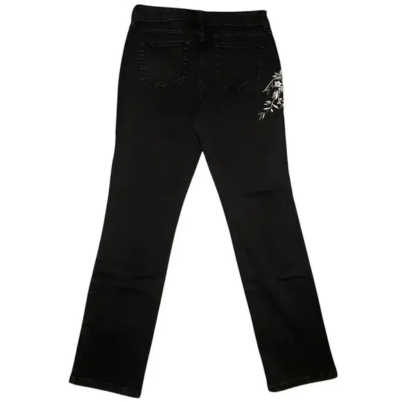 St. John's Bay - Black Straight Leg Jeans - Size 8 - Picture 3 of 10